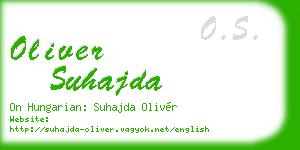 oliver suhajda business card